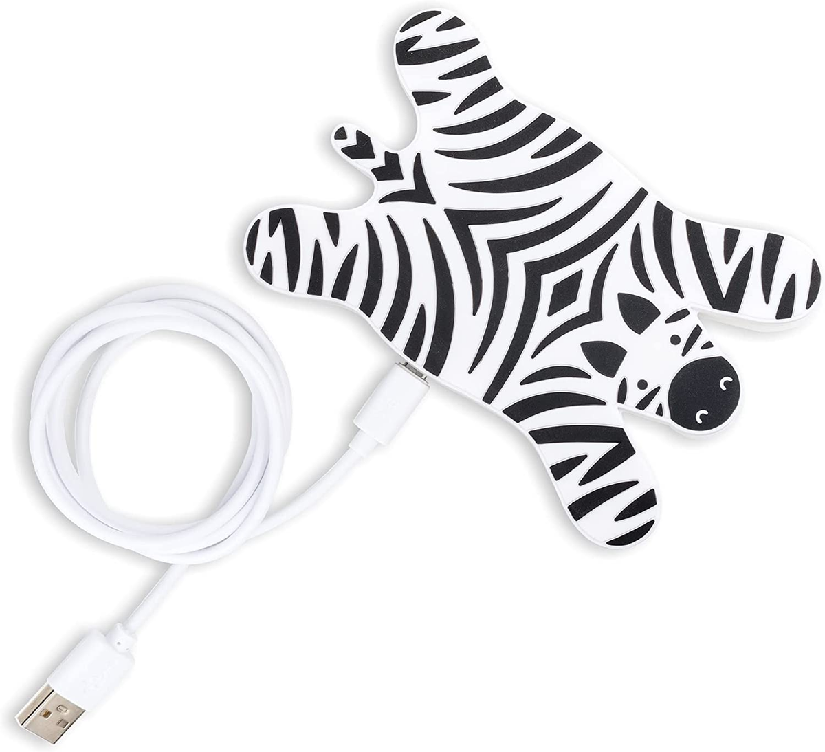 Caricatore Wireless Zebra Disteso con Cavo USB da Scrivania Ricarica 5 Watt - M11039b