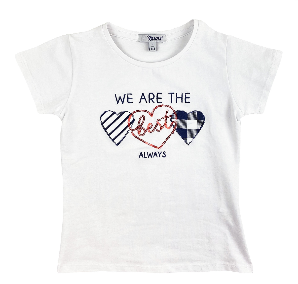 T-Shirt Yours Manica Corta Bambina 3/7 Anni - Ay2619