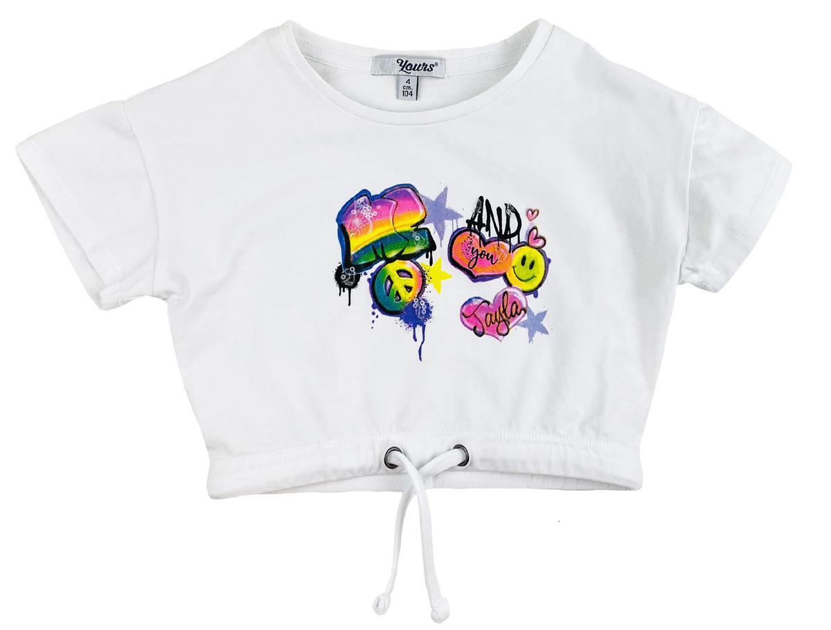 T-Shirt Corta Yours Manica Corta Bambina 3/7 Anni - Ay2648