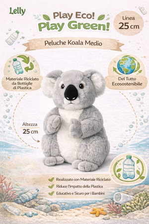 Peluche Koala Grs Cm. 25 Plastica Reciclata Lelly - 800060