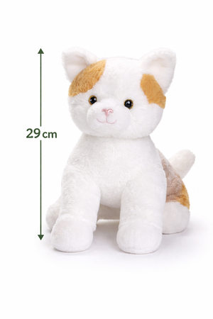Peluche Gatto Bianco Grs Cm. 30 Plastica Reciclata Lelly - 800201/2