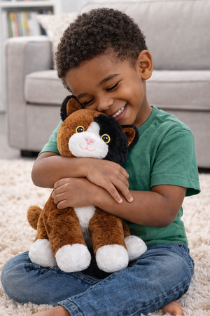 Peluche Gatto Marrone Grs Cm. 30 Plastica Reciclata Lelly - 800201/3