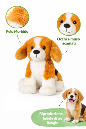 Peluche Cane Beagle Grs Cm. 30 Plastica Reciclata Lelly - 800205