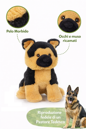 Peluche Cane Pastore Tedesco Grs Cm. 25 Plastica Reciclata Lelly - 800206
