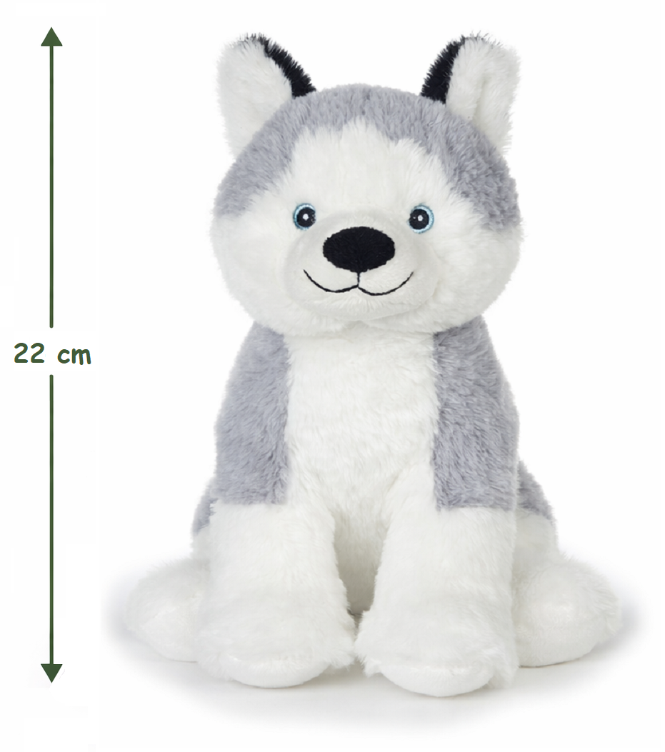 Peluche Cane Husky Grs Cm. 25 Plastica Reciclata Lelly - 800208