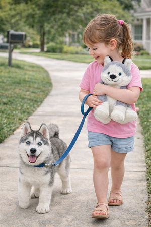 Peluche Cane Husky Grs Cm. 25 Plastica Reciclata Lelly - 800208