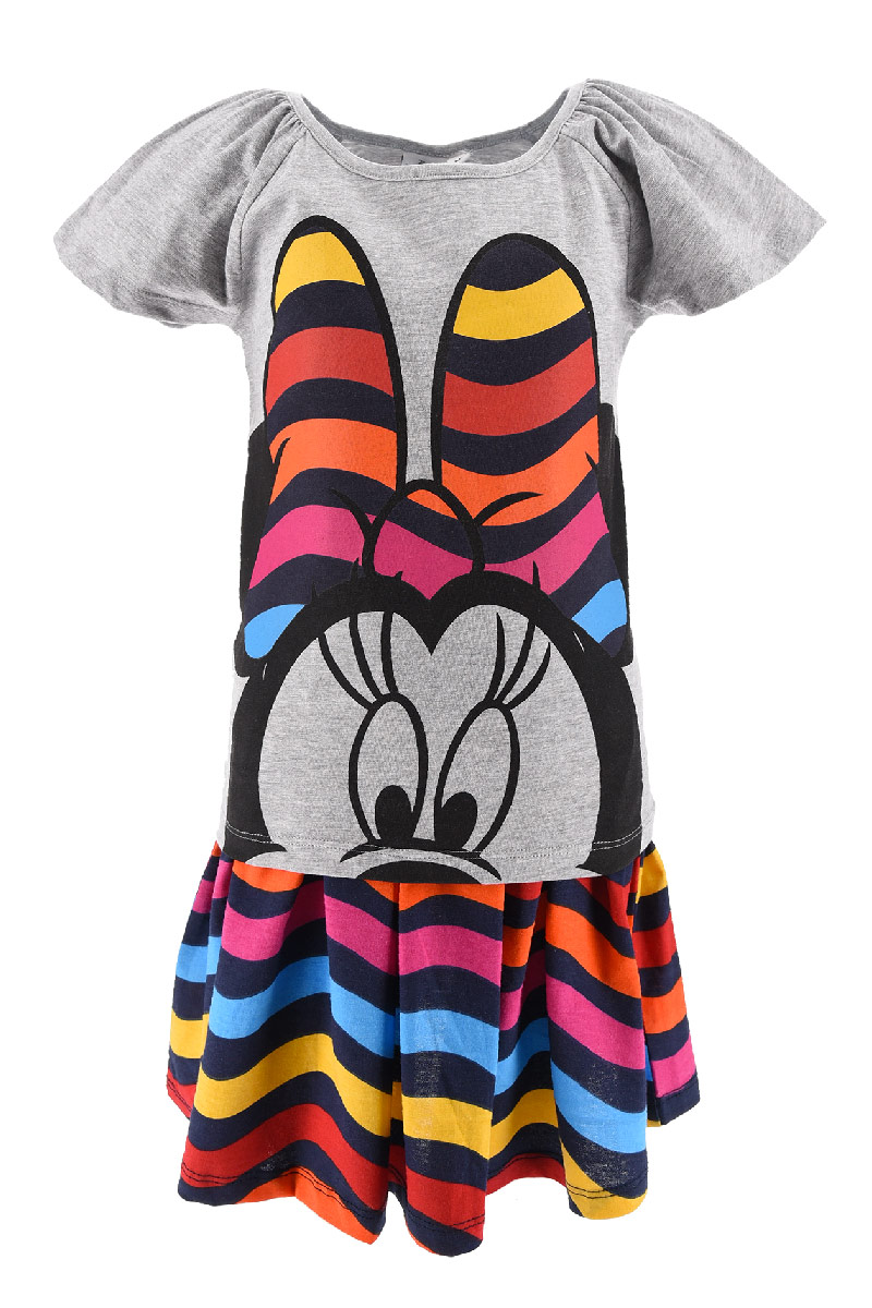 Completo Gonna + T-Shirt M.c. Minnie Mouse DISNEY Bambina Sun City 3/8 Anni - Ev1079grigio