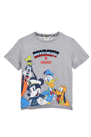 T-Shirt M.c. Mickey Mouse DISNEY Topolino Maglietta Bambino Sun City 3/8 Anni - Ev1071.biogrigio