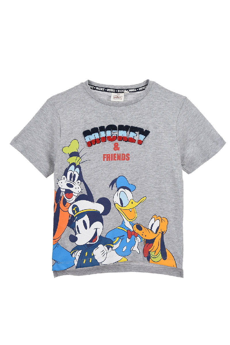 T-Shirt M.c. Mickey Mouse DISNEY Topolino Maglietta Bambino Sun City 3/8 Anni - Ev1071.biogrigio