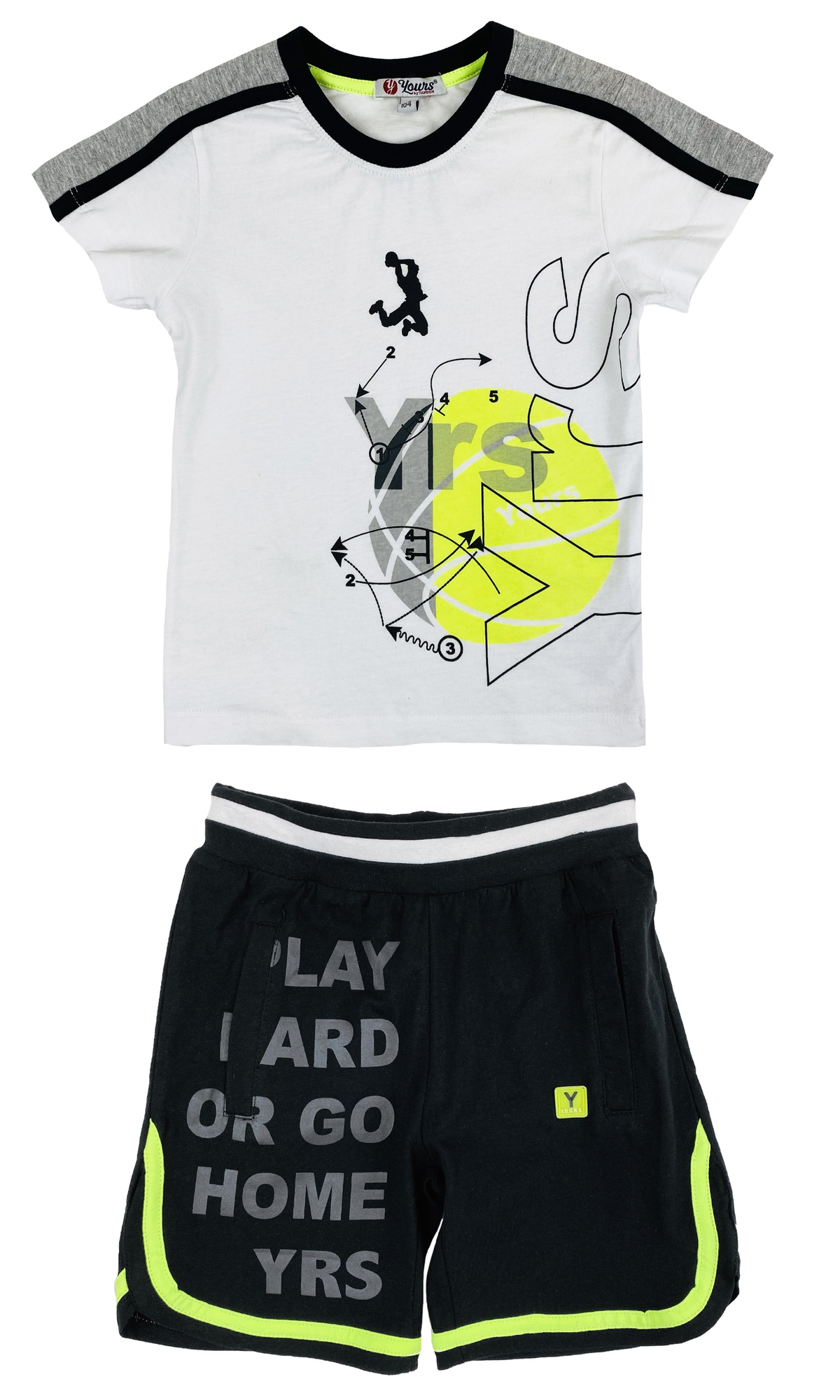 Completo Short + T-Shirt Yours Bambino 3/7 Anni - Ay2589