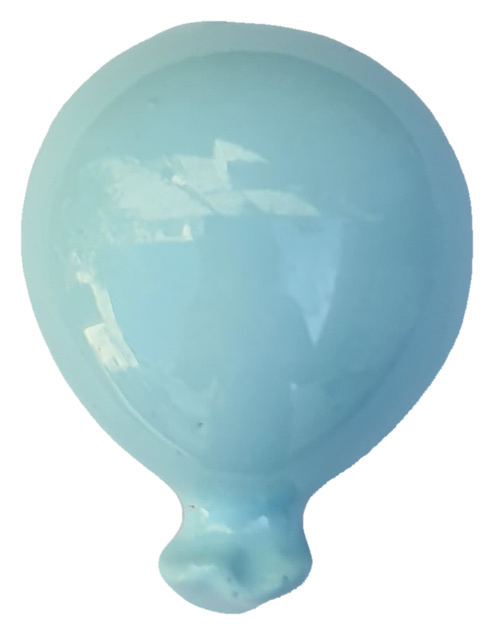 Bomboniera Statuina Magnete Palloncino Celeste Calamita in Porcellana Oggetti per Cerimonie Ilary Queen Personalizzabili - Iq8285