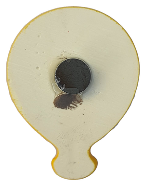 Bomboniera Statuina Magnete Palloncino Giallo Calamita in Porcellana Oggetti per Cerimonie Ilary Queen Personalizzabili - Iq8285