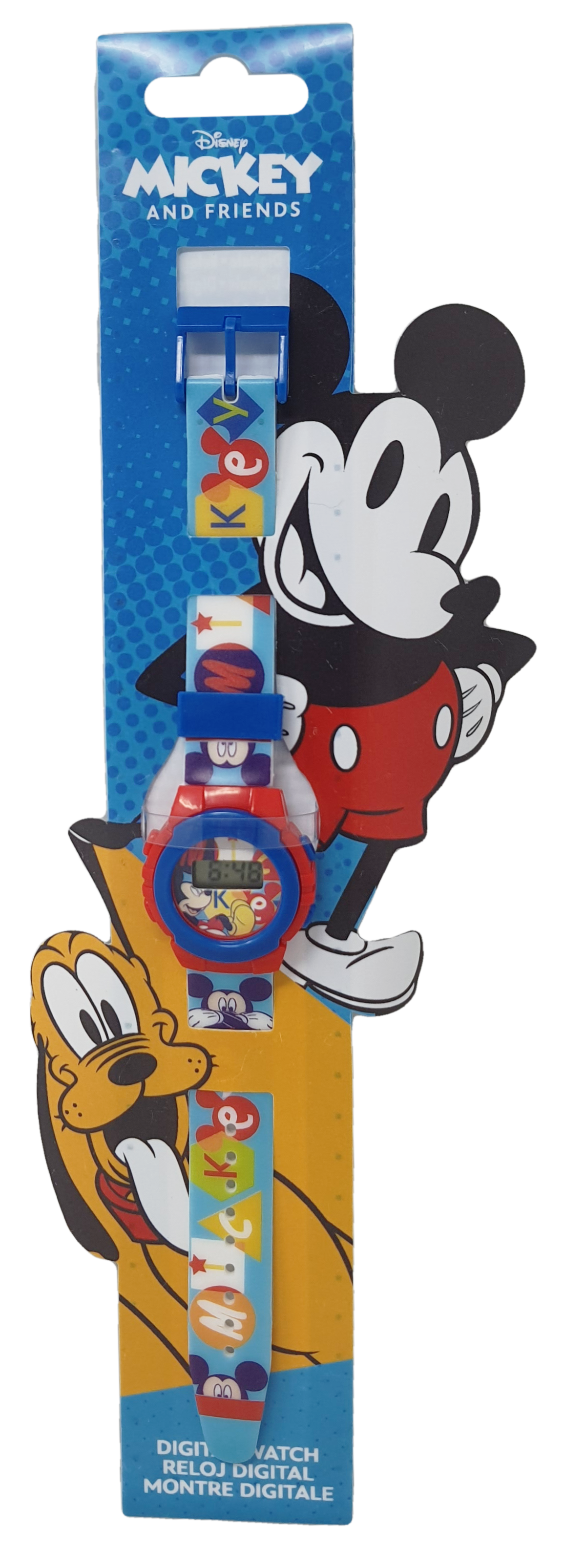 Orologio da Polso Digitale Mickey Mouse DISNEY Topolino in Confezione Sagomata - Wd22135