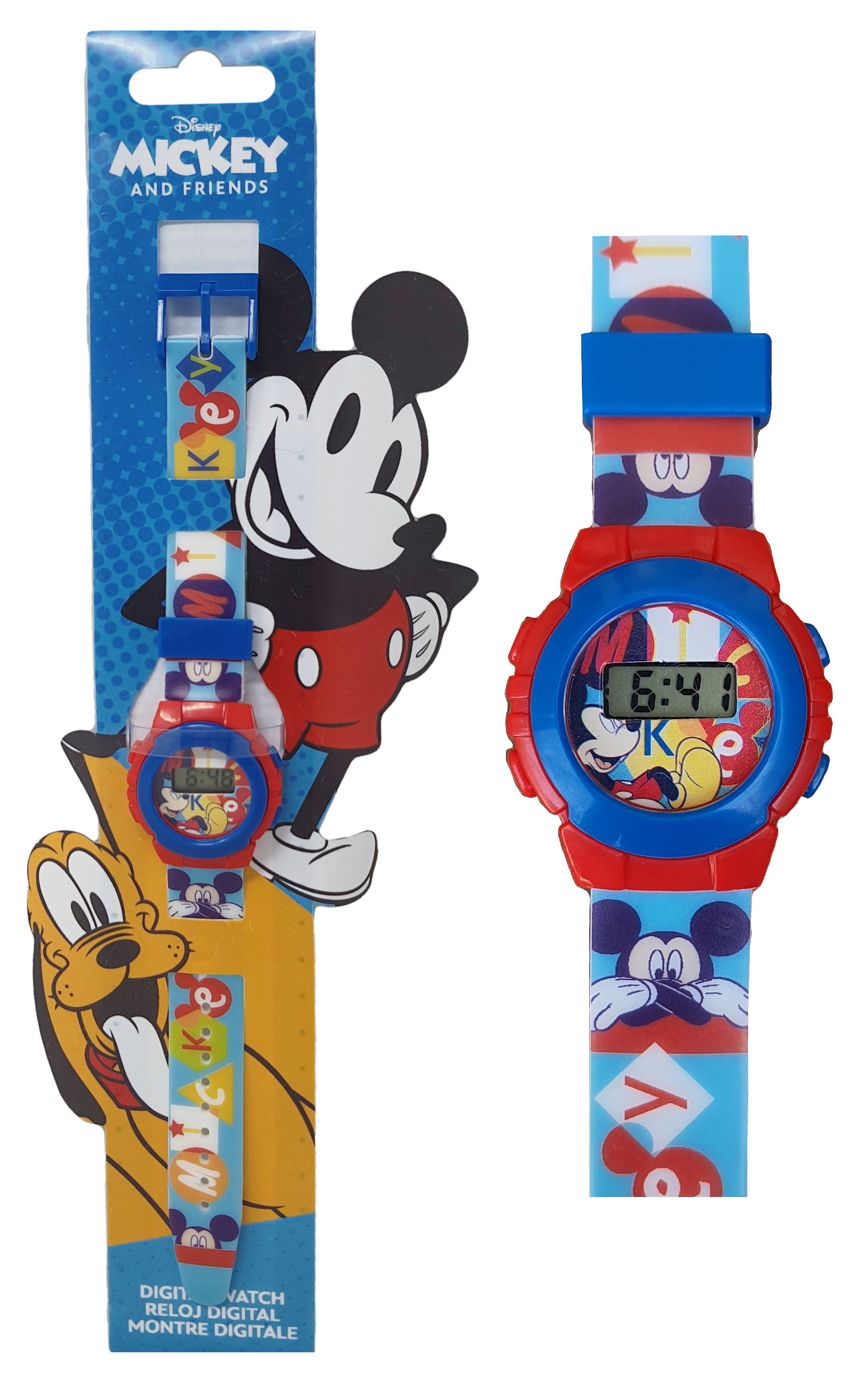 Orologio da Polso Digitale Mickey Mouse DISNEY Topolino in Confezione Sagomata - Wd22135