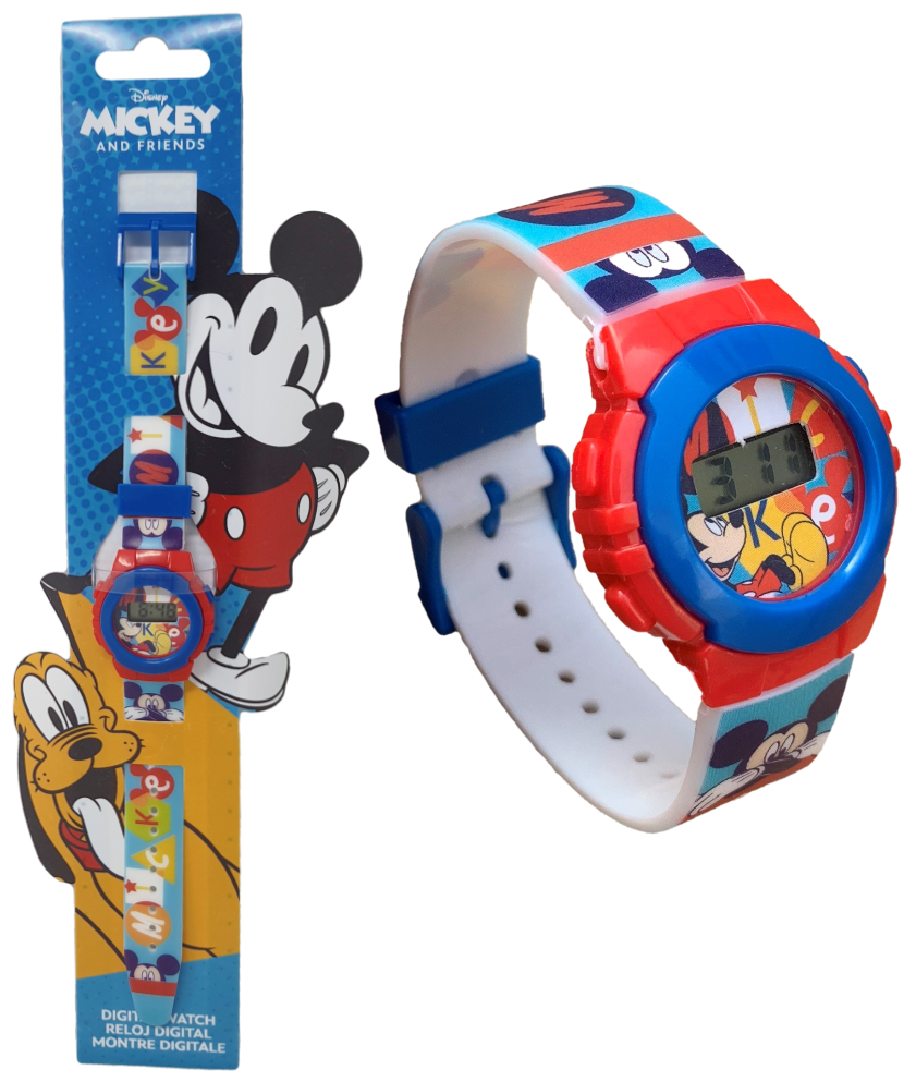 Orologio da Polso Digitale Mickey Mouse DISNEY Topolino in Confezione Sagomata - Wd22135
