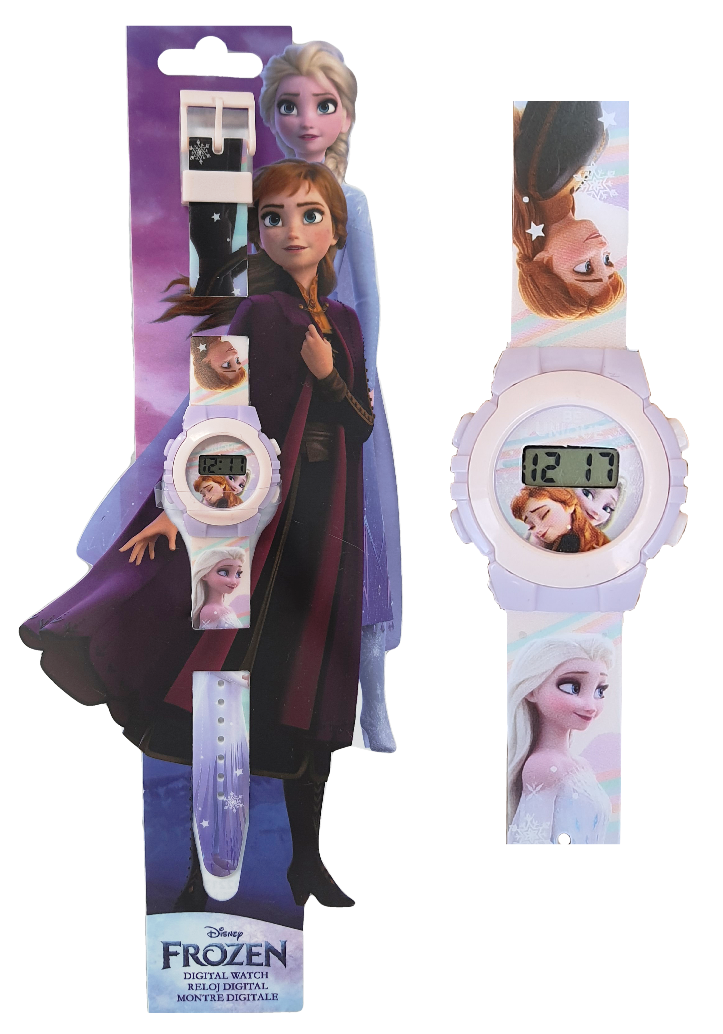 Orologio da Polso Digitale Frozen Ii DISNEY Elsa Anna in Confezione Sagomata - Wd22132