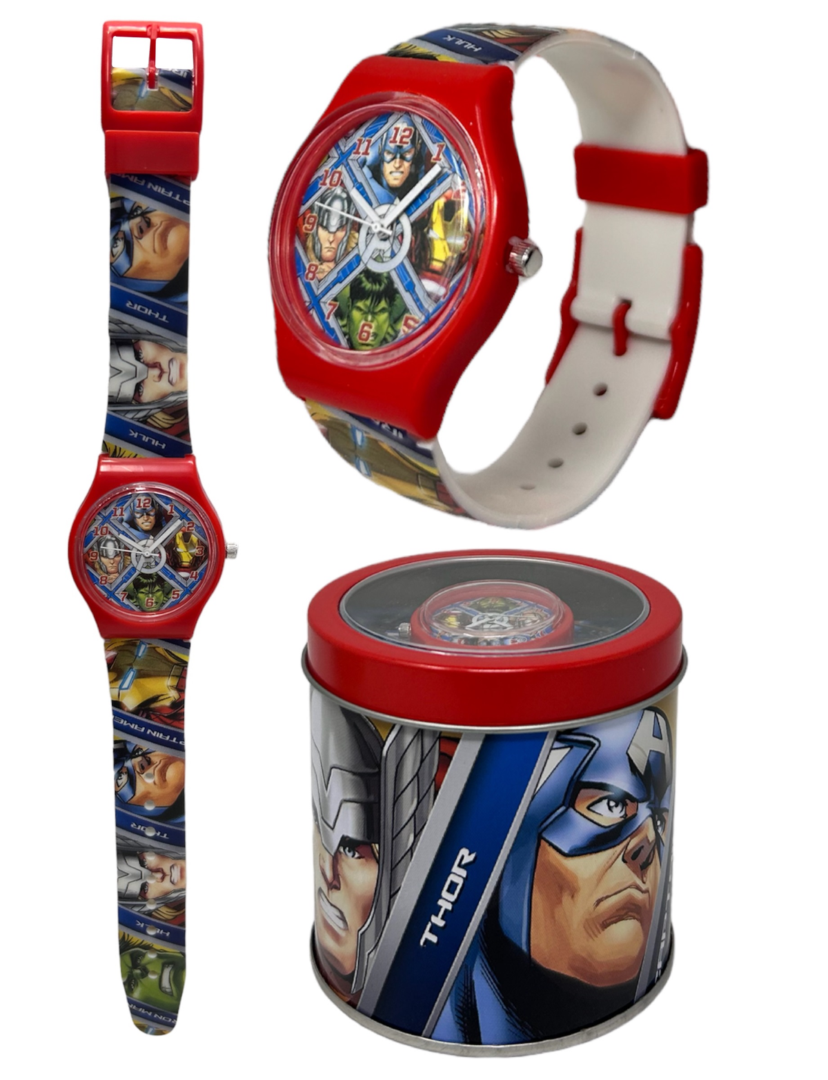 Orologio Avengers MARVEL da Polso Analogico in Scatola di Latta - Mv16051