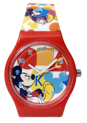Orologio Mickey Mouse DISNEY Topolino da Polso Analogico in Scatola di Latta - Wd22139