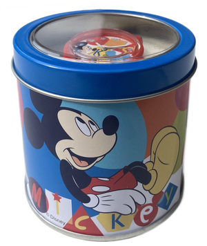 Orologio Mickey Mouse DISNEY Topolino da Polso Analogico in Scatola di Latta - Wd22139
