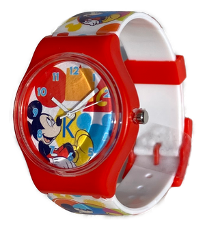 Orologio Mickey Mouse DISNEY Topolino da Polso Analogico in Scatola di Latta - Wd22139