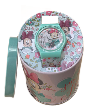Orologio Minnie Mouse DISNEY da Polso Analogico in Scatola di Latta - Wd22138
