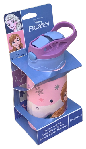 Borraccia Termica con Beccuccio Frozen DISNEY 450 Ml Apertura Automatica - Fr22080
