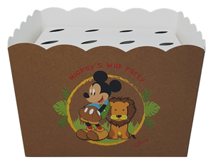 Contenitore Portaconi Topolino Savana DISNEY Vaso + Inserto per 12 Bomboniere Coni - 68219+16921