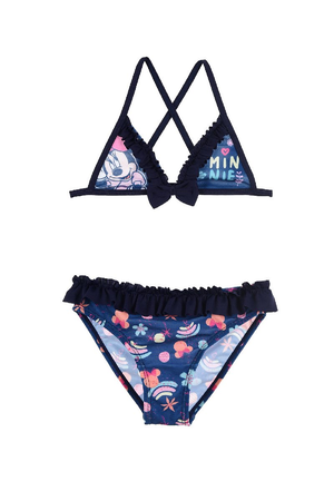 Costume Mare Minnie Mouse DISNEY Bikini 2 Pezzi Bambina - Ev1862blu