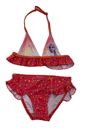 Costume Mare Frozen Elsa Anna DISNEY Bikini 2 Pezzi Bambina 4/8 Anni - Ev1806rosa