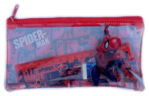 Set Cancelleria Spiderman MARVEL 5 Pezzi Tombolino Matita Gomma Temperamatite e Righello - Mv15921