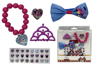 Set Accessori Capelli Minnie DISNEY 16 Pezzi Collana Anelli Orecchini Mollette Fermaglio - Wd21316/2