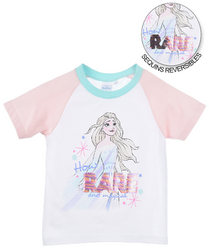 T-Shirt M.c. Frozen Ii DISNEY Elsa Maglietta Bambina Sun City 4/8 Anni - Ev1010bianco