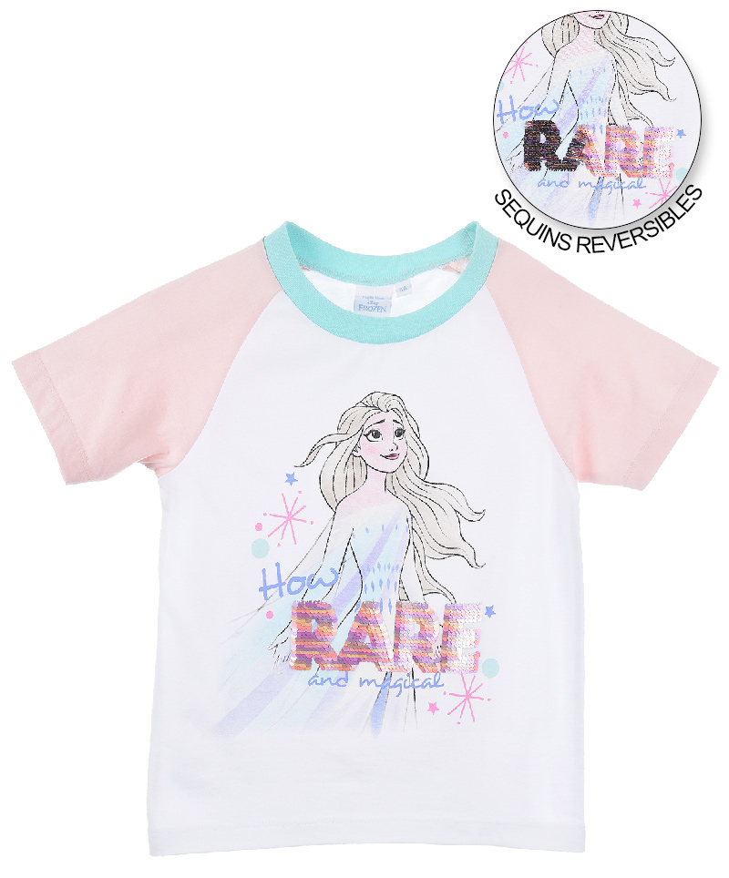 T-Shirt M.c. Frozen Ii DISNEY Elsa Maglietta Bambina Sun City 4/8 Anni - Ev1010bianco