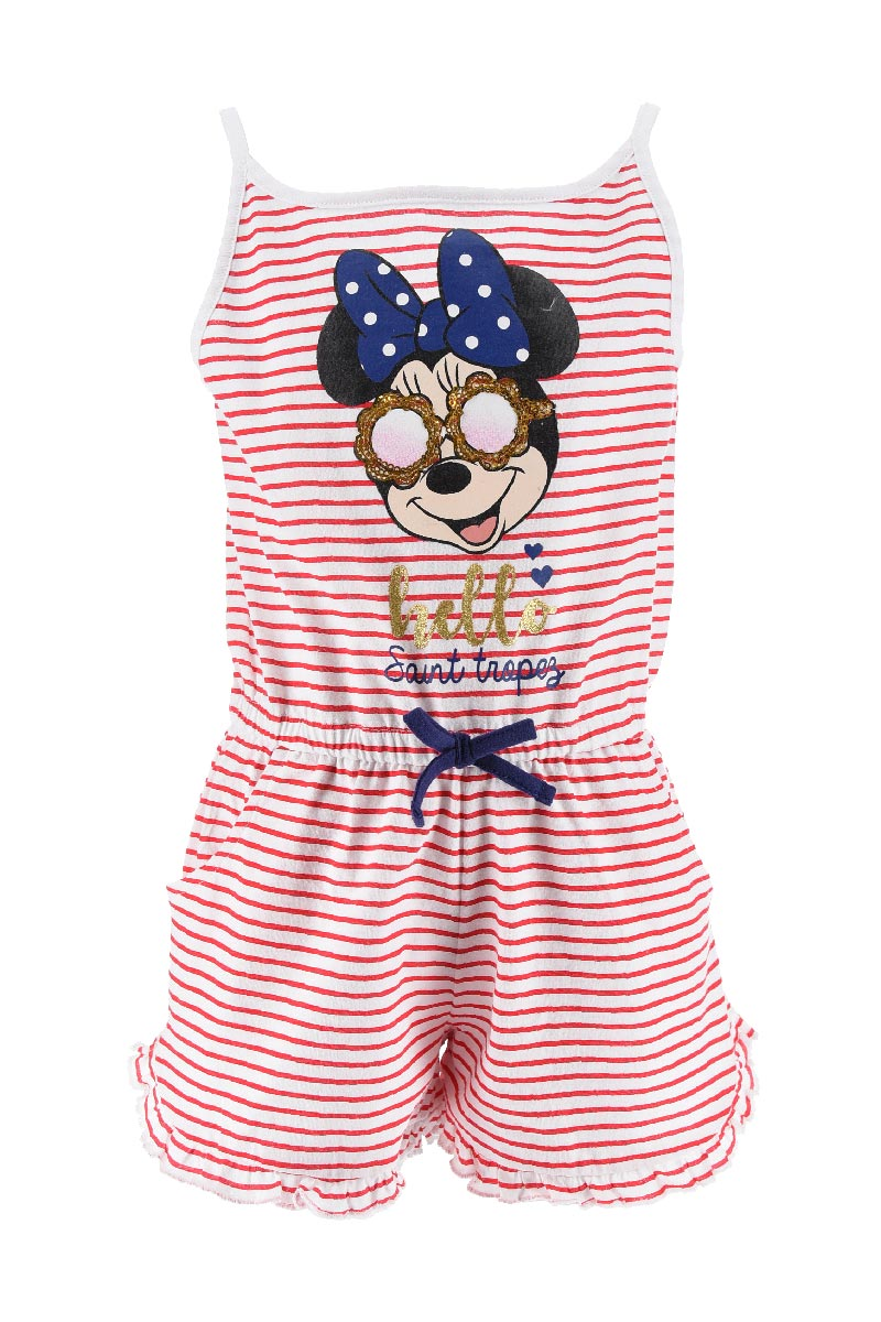 Tuta Intera Minnie Mouse DISNEY Bambina Sun City 3/8 Anni - Ev1244rosso