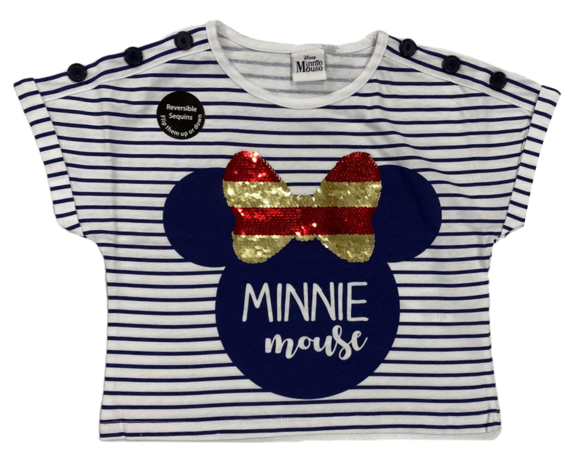T-Shirt M.c. Minnie DISNEY Maglietta Bambina Sun City 3/8 Anni - Ev1239blu