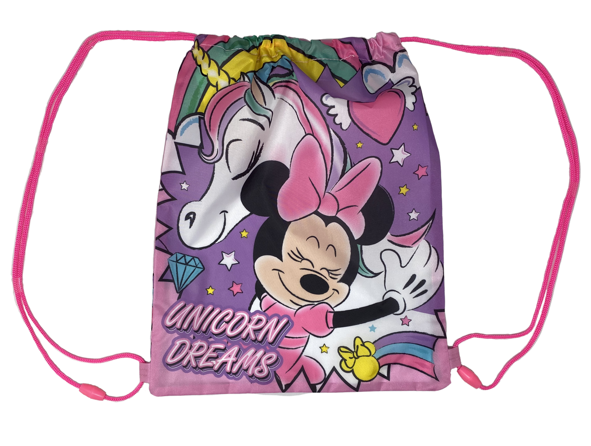 Sacca Minnie Mouse DISNEY Unicorno Borsa Tempo Libero Palestra Cm. 38x29 - D01472mc
