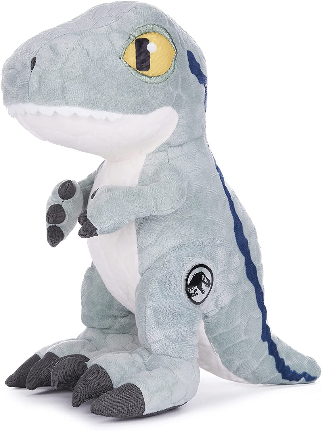 Set 4 Peluche Jurassic World Velociraptor T-Rex Metriacantosauro Dilofosauro Pupazzo 35 CM - 1025d
