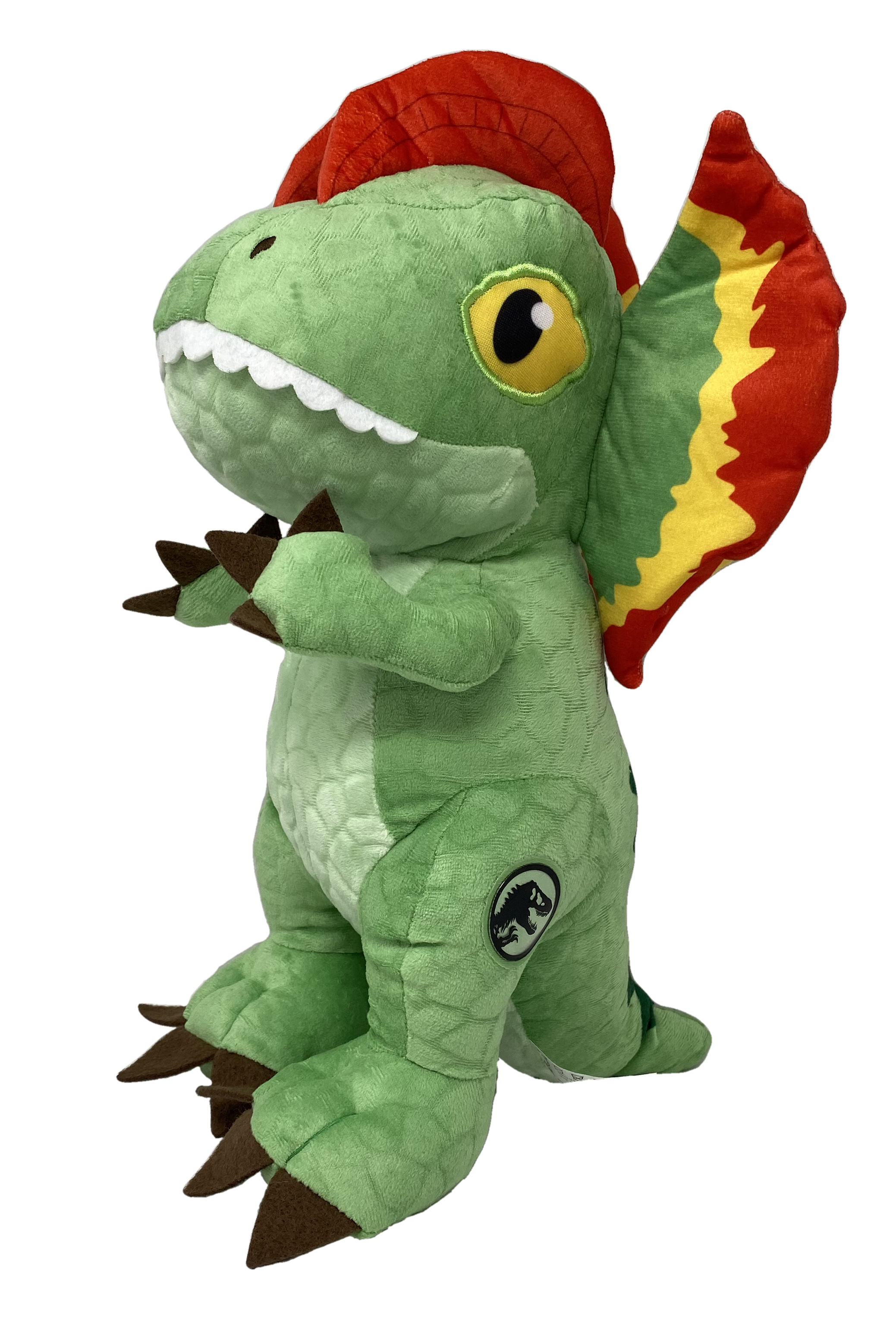 Set 4 Peluche Jurassic World Velociraptor T-Rex Metriacantosauro Dilofosauro Pupazzo 35 CM - 1025d