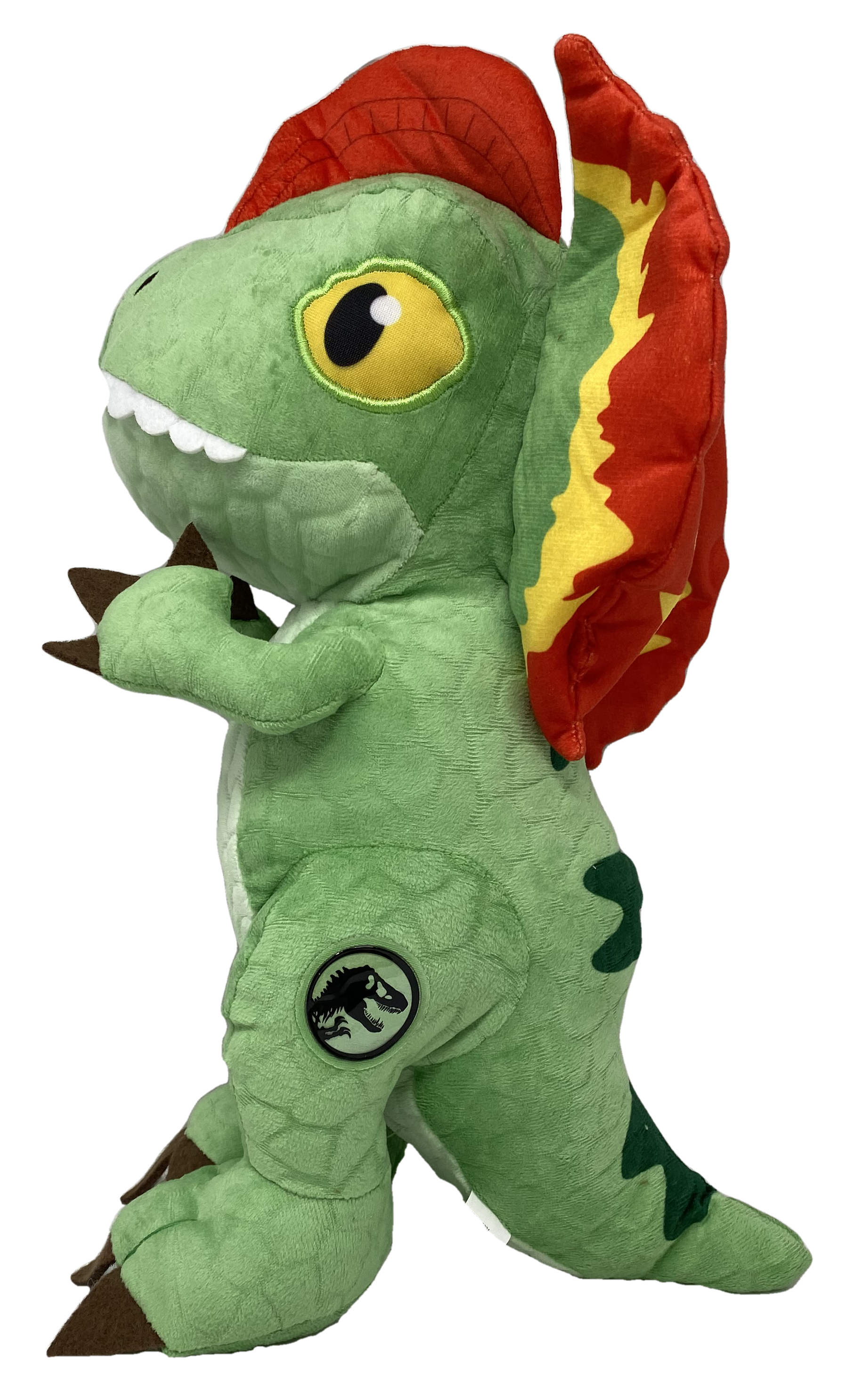 Set 4 Peluche Jurassic World Velociraptor T-Rex Metriacantosauro Dilofosauro Pupazzo 35 CM - 1025d