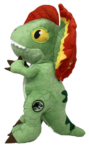 Set 4 Peluche Jurassic World Velociraptor T-Rex Metriacantosauro Dilofosauro Pupazzo 35 CM - 1025d