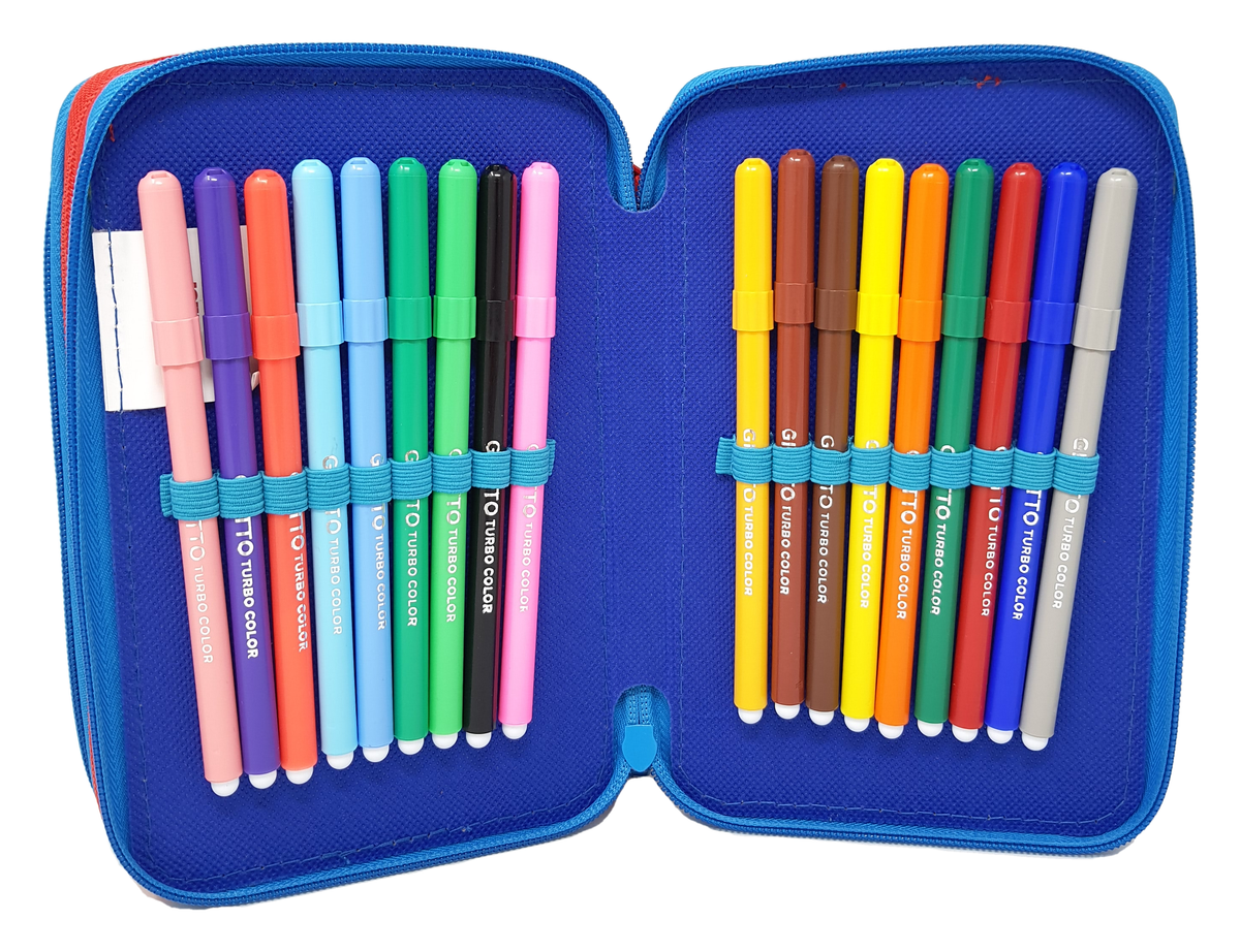 Astuccio Scuola Topolino DISNEY Multiscomparto 3 Zip Portacolori Giotto - 1004e2211