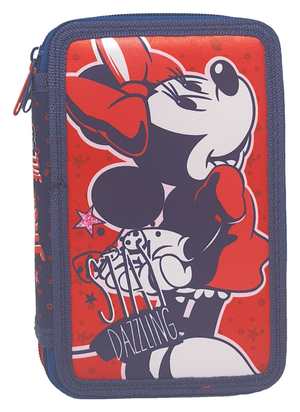 Astuccio Scuola Minnie DISNEY Multiscomparto 3 Zip Portacolori Giotto - 1004e1410