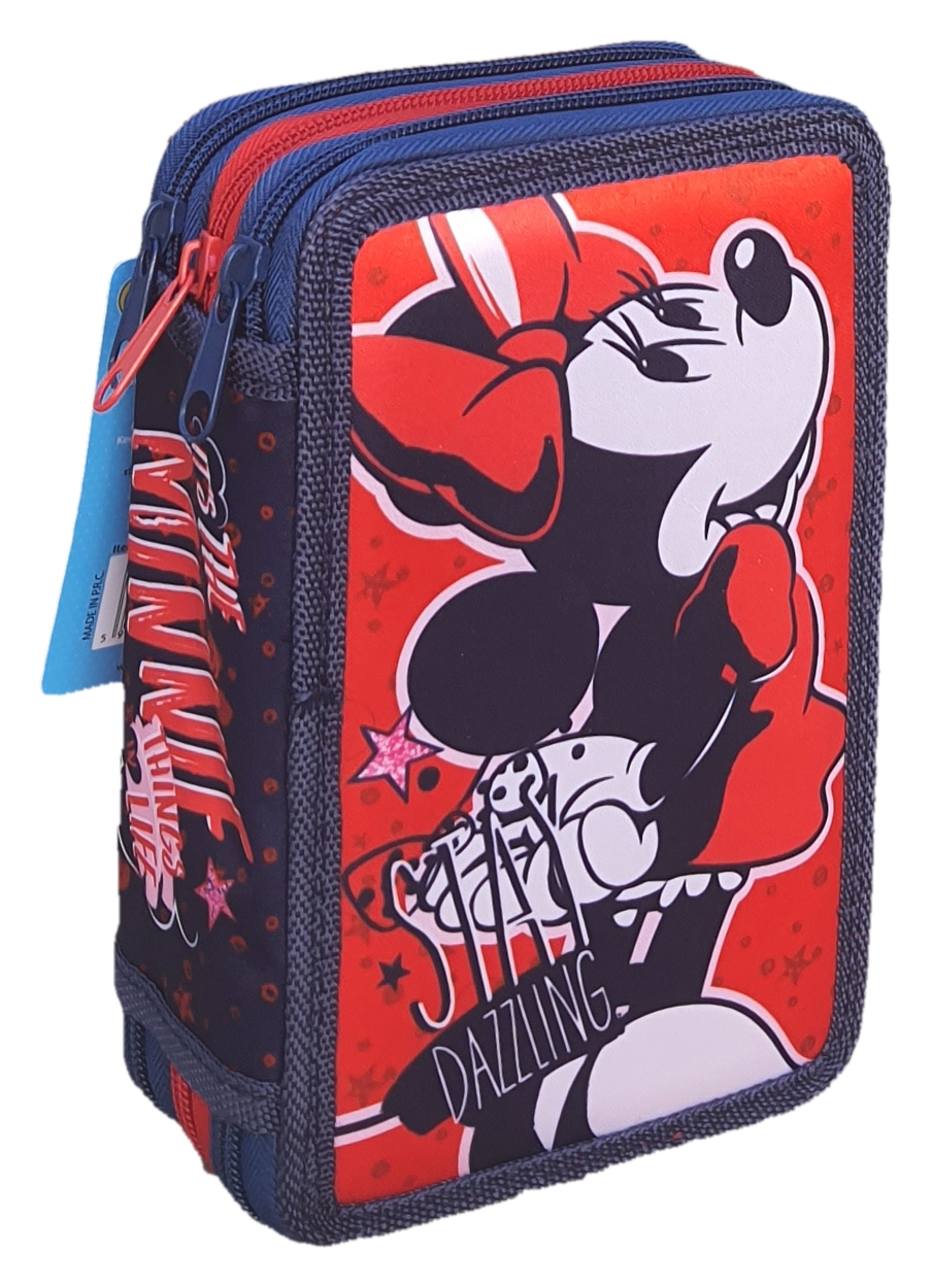 Astuccio Scuola Minnie DISNEY Multiscomparto 3 Zip Portacolori Giotto - 1004e1410