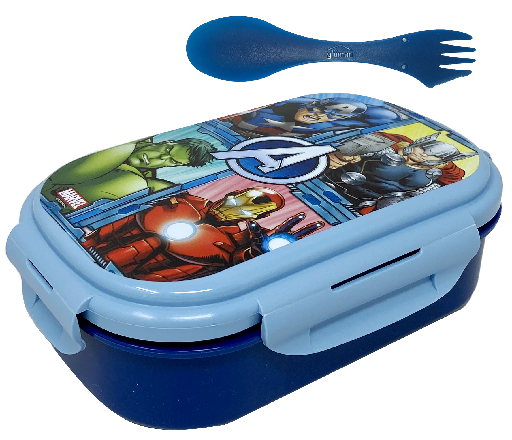 Portamerenda Avengers MARVEL con Posata 3 in 1 Portapranzo Multiscomparto - Av16034
