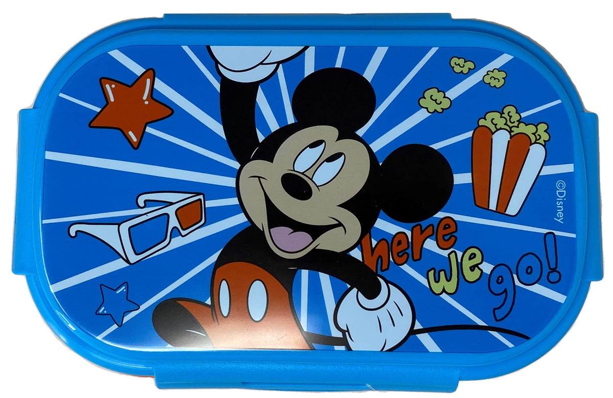 Portamerenda Mickey Mouse DISNEY Topolino con Posata 3 in 1 Portapranzo Multiscomparto - Mk22067