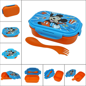 Portamerenda Mickey Mouse DISNEY Topolino con Posata 3 in 1 Portapranzo Multiscomparto - Mk22067