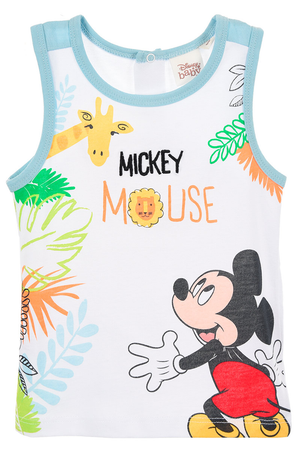 Canotta Mickey Mouse DISNEY Topolino Maglietta Neonato Sun City - Ev0024bioceleste