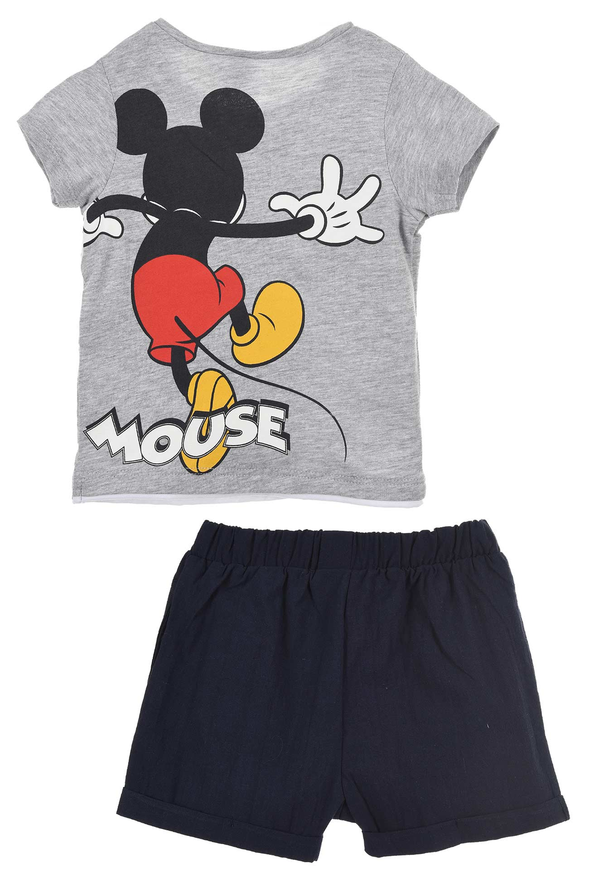 Completo Estivo Mickey Mouse DISNEY Topolino Short + T-Shirt Neonato Bambino Sun City 6/24 Mesi - Ev0070grigio