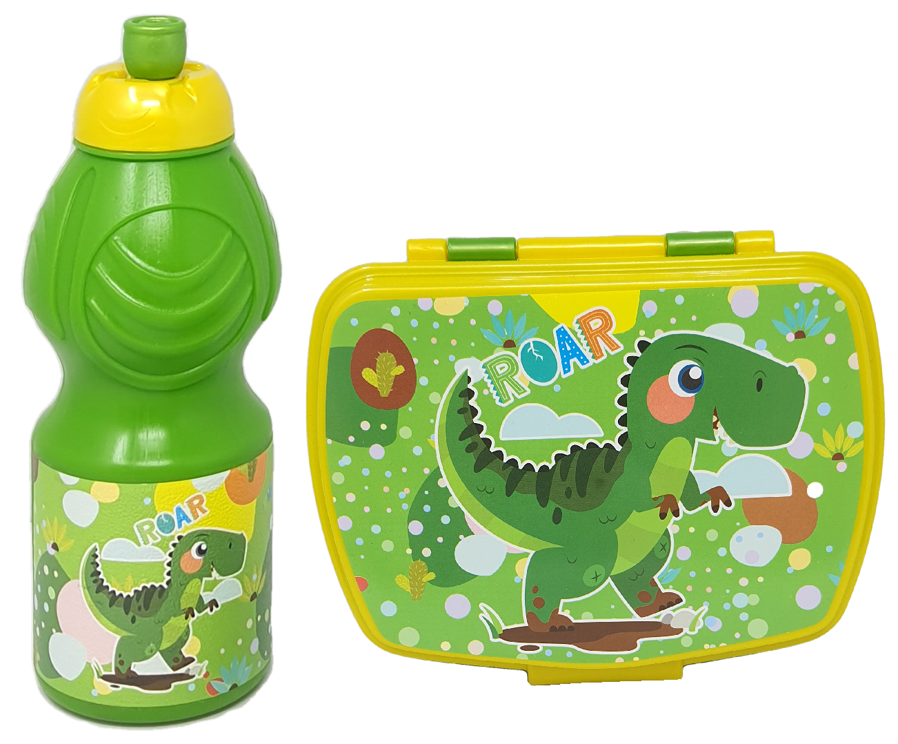 Set Dinosauri Borraccia Sport + Portamerenda Bpa Free - Porbor/din