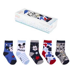 Calzini Mickey Mouse DISNEY Topolino in Misto Cotone 5 Paia in Confezione - 7753